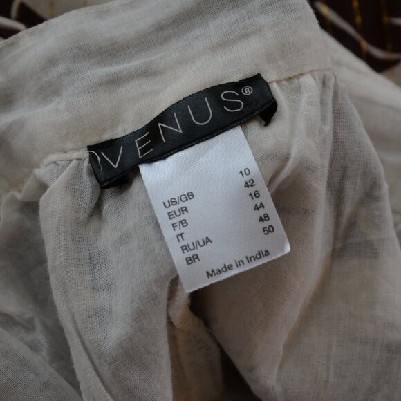 Venus Floral Cut-Out Cotton Maxi Dress Sz 10 - Picture 5 of 12